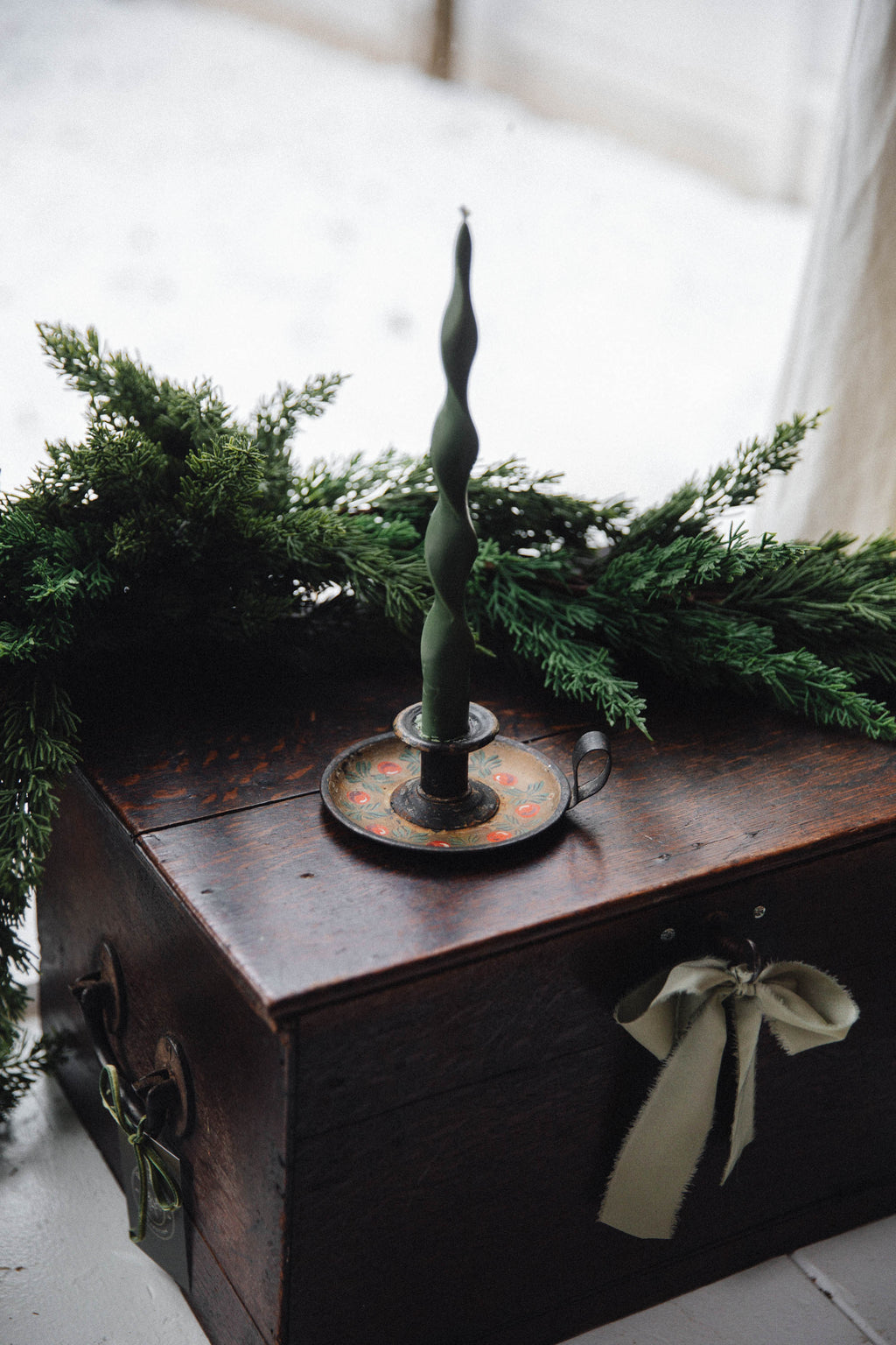 Vintage Hand-painted Candlestick