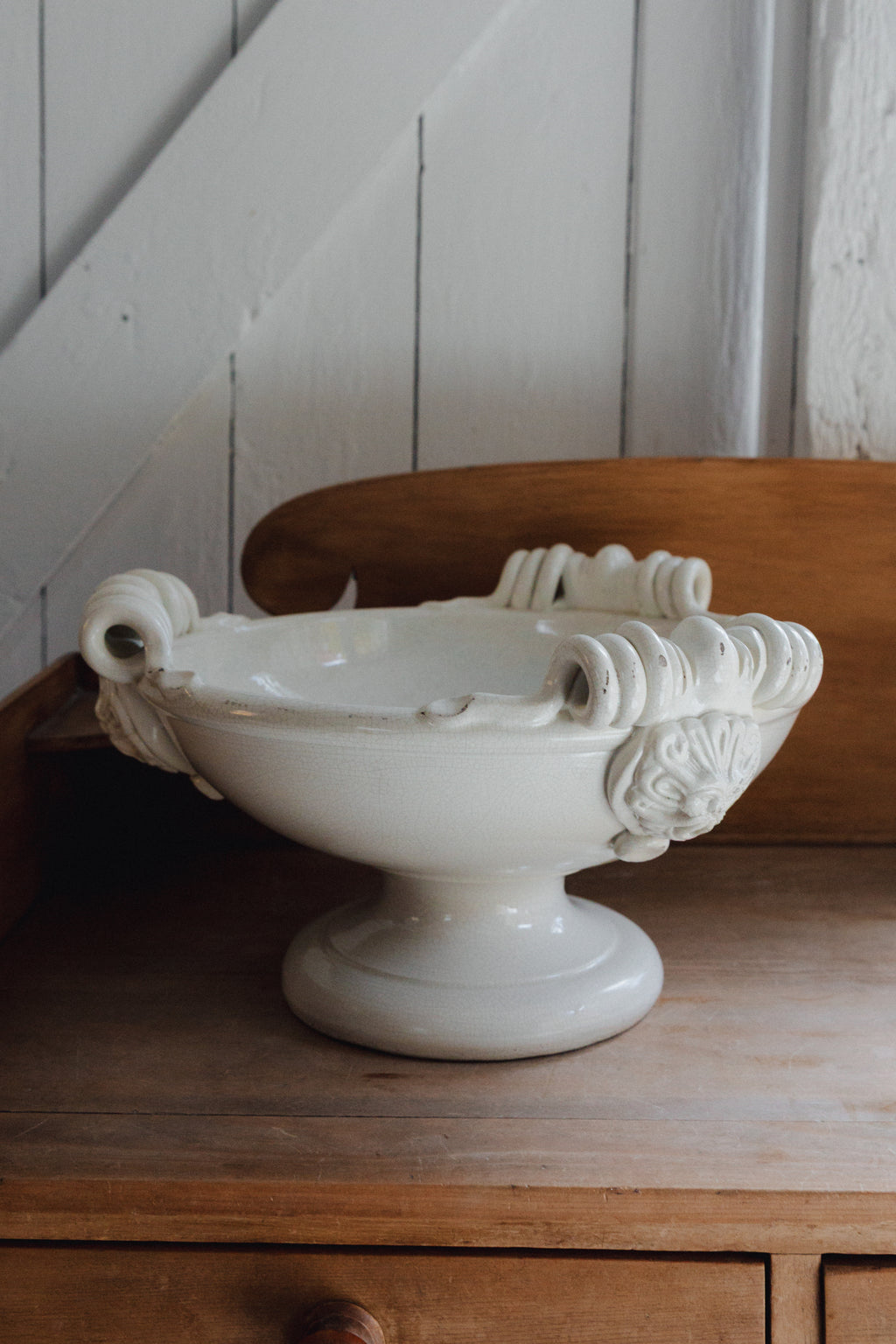 Large Italian Pedestal Bowl