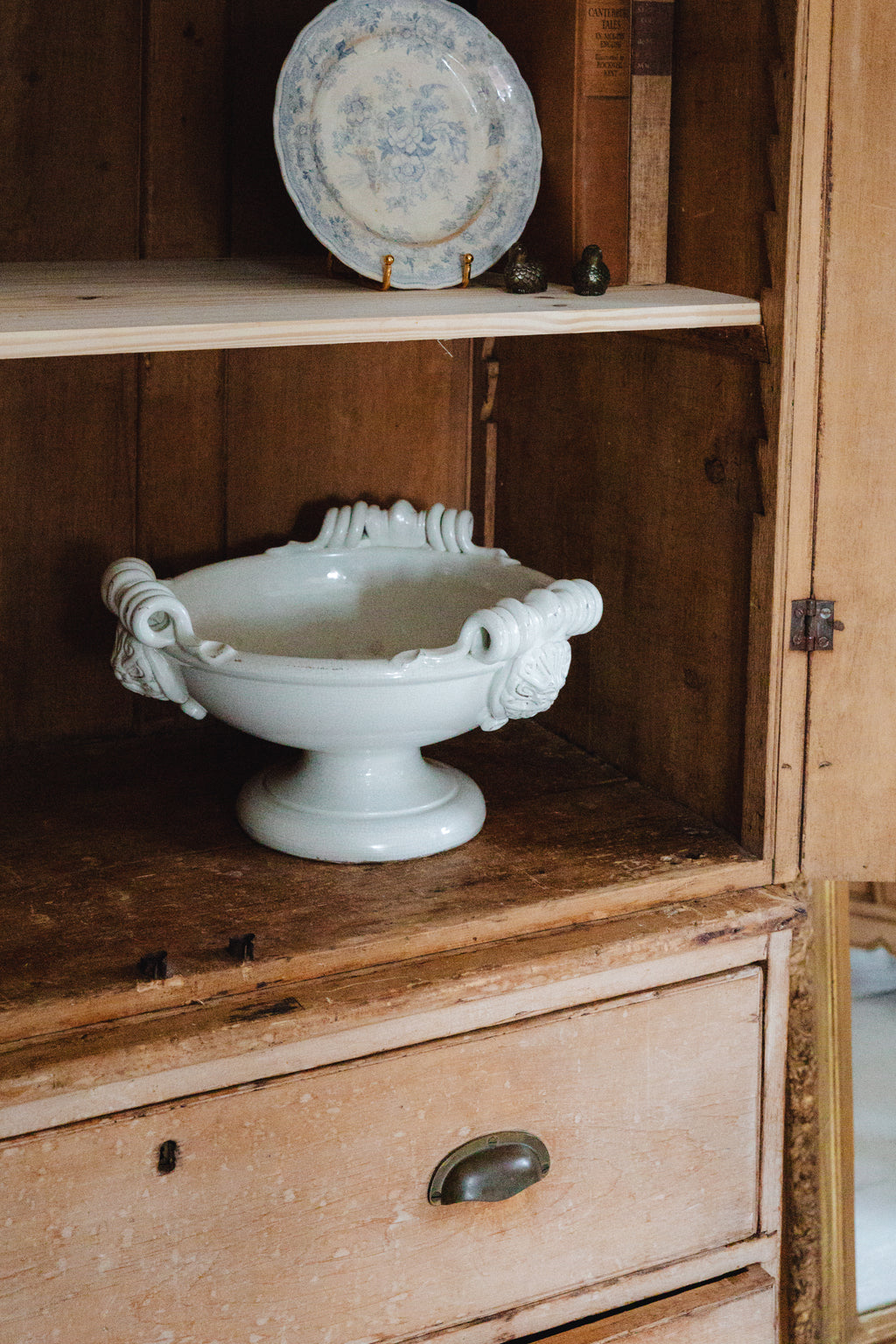 Large Italian Pedestal Bowl