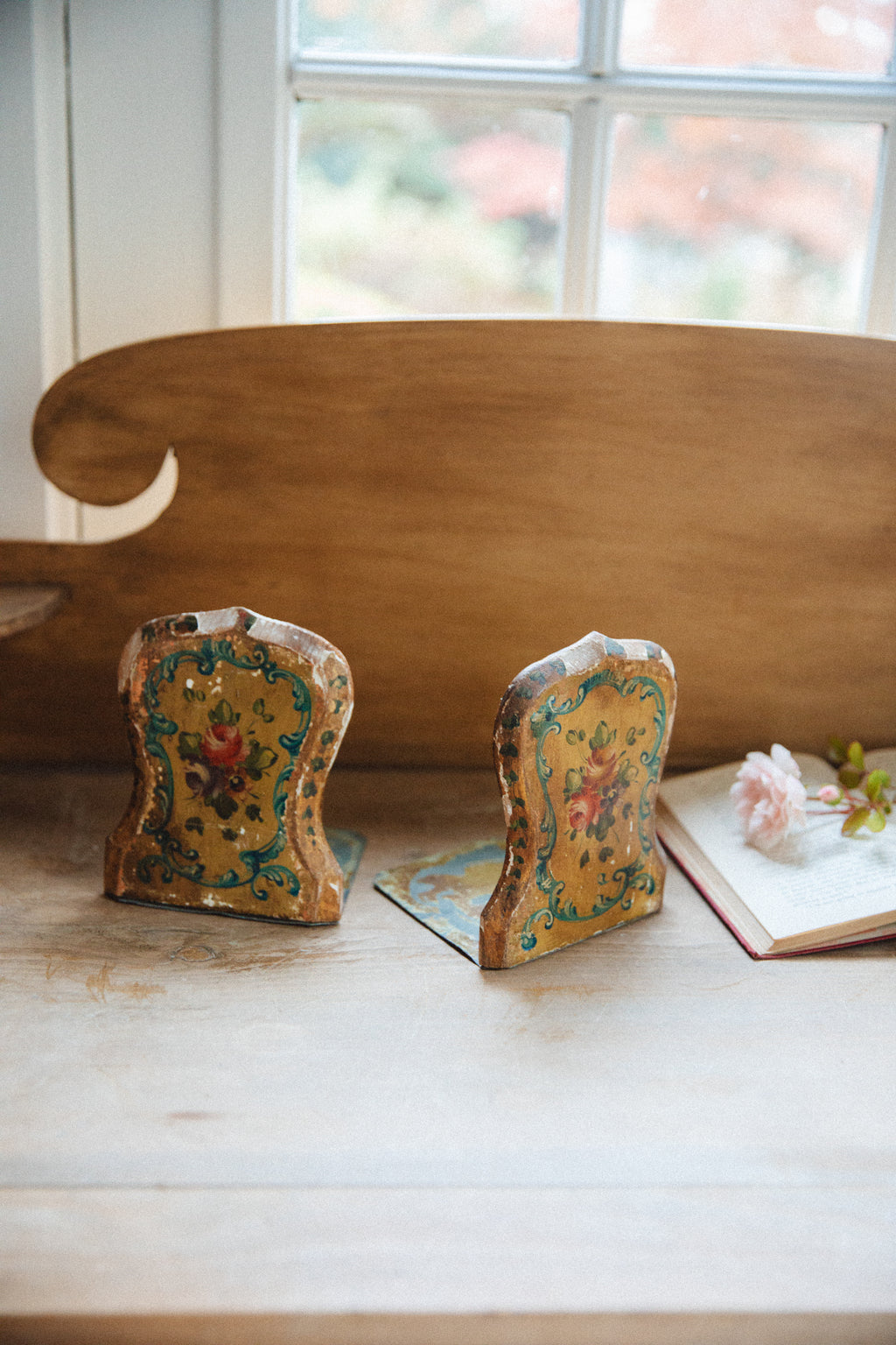 Hand Painted Italian Bookends
