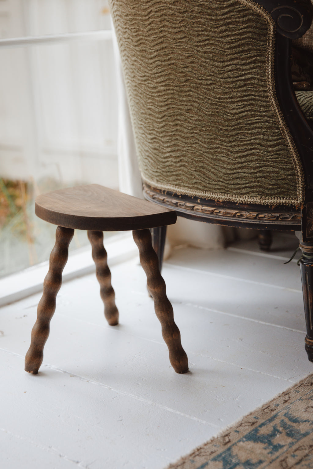 Vintage French Bobbin Stool