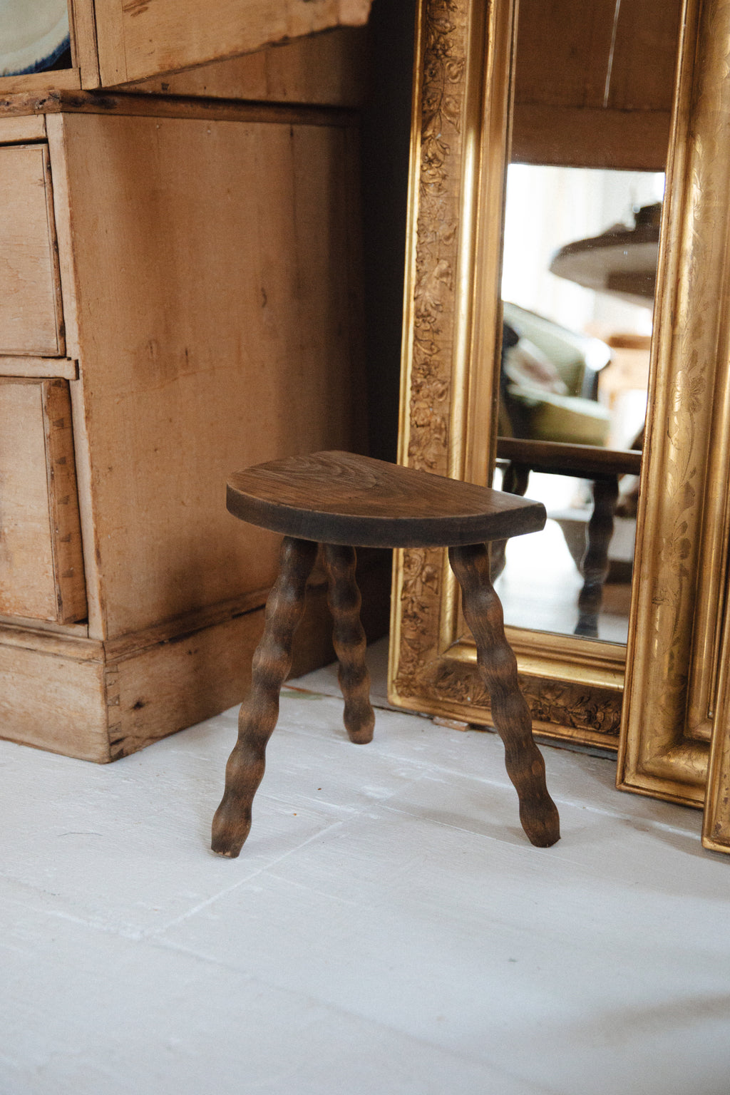 Vintage French Bobbin Stool