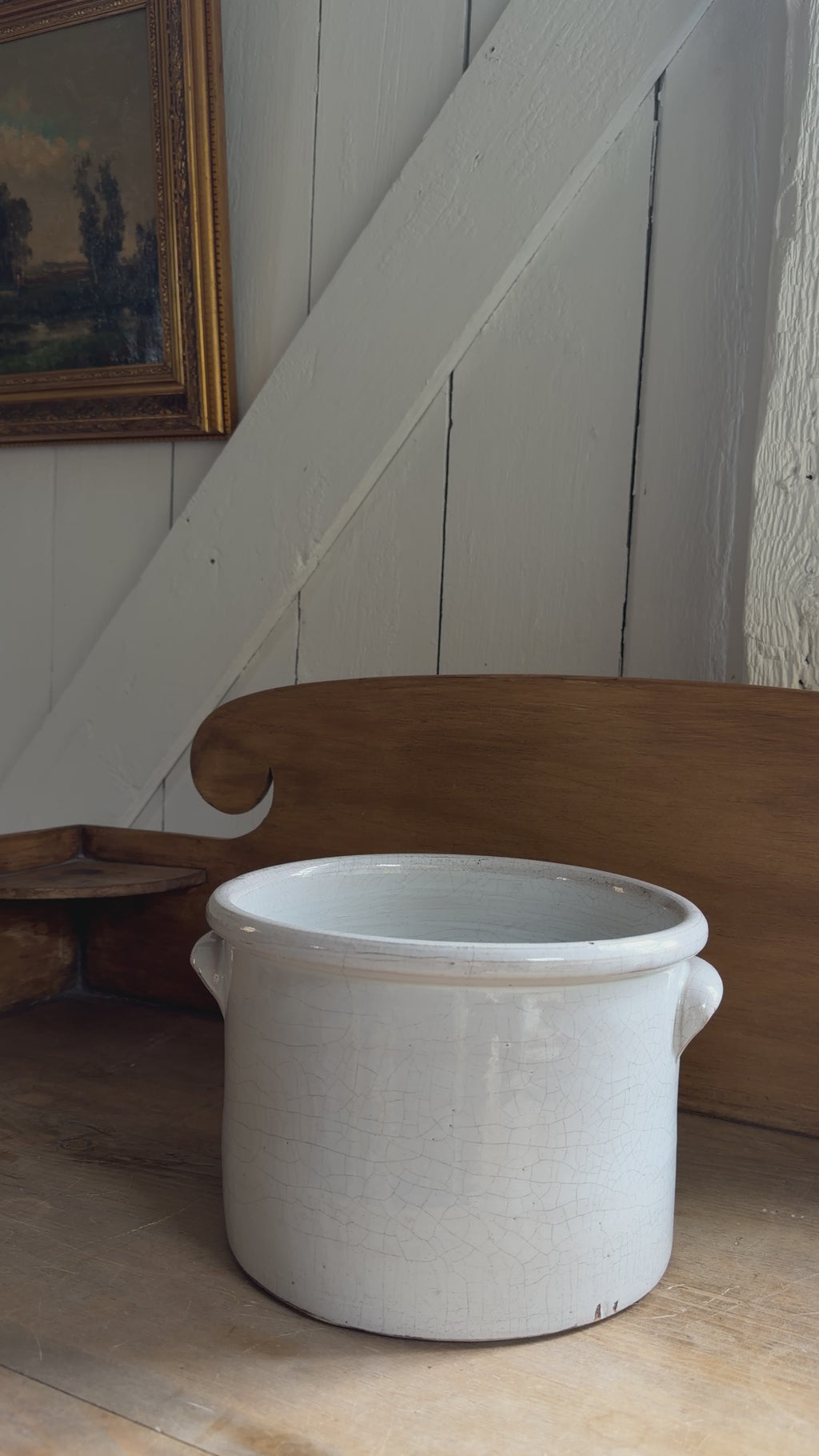 Antique French Stoneware Crock