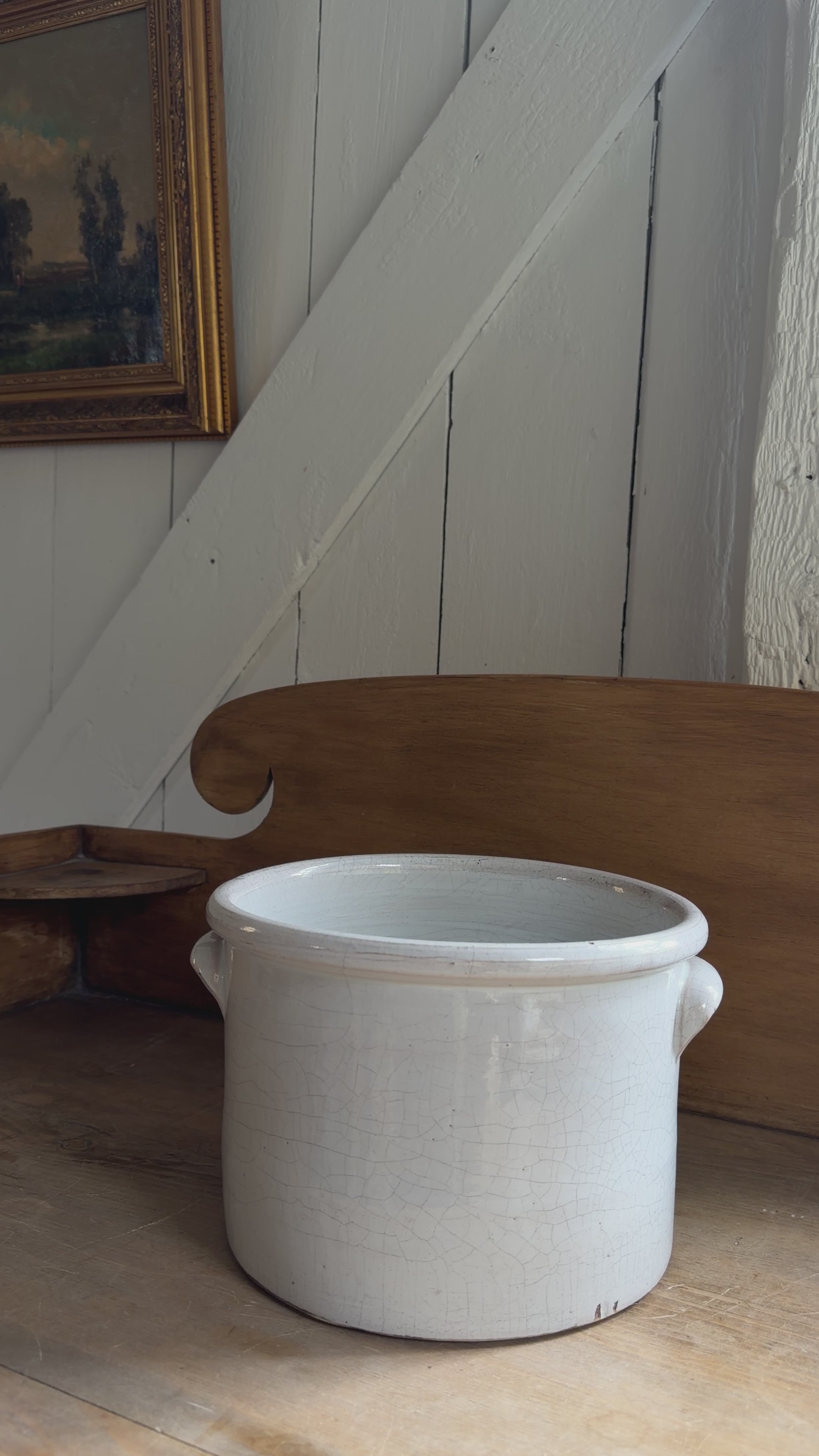 Antique French Stoneware Crock