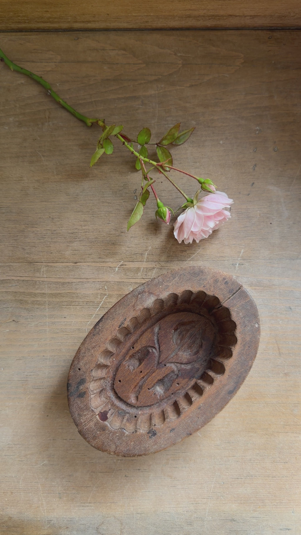 19th Century French Flower Butter Mold