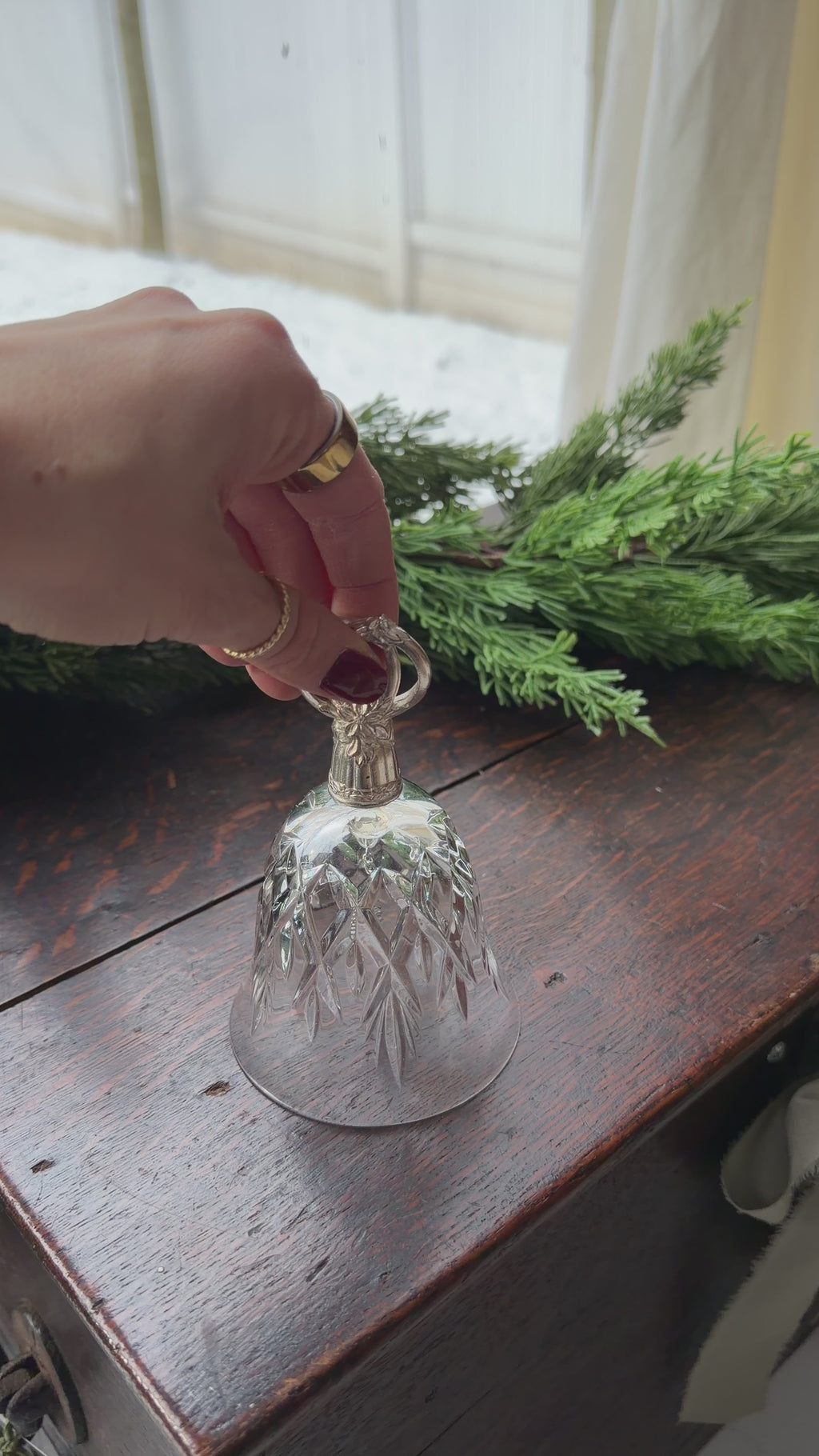 German Glass Christmas Bell