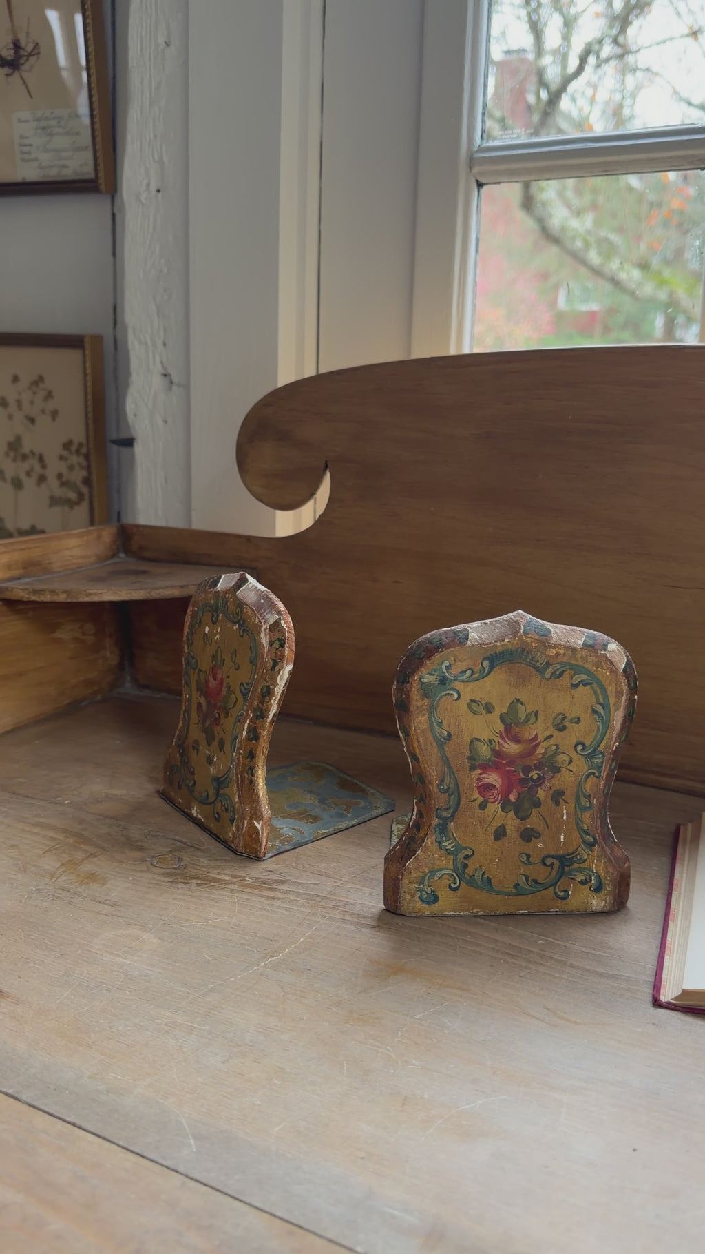 Hand Painted Italian Bookends